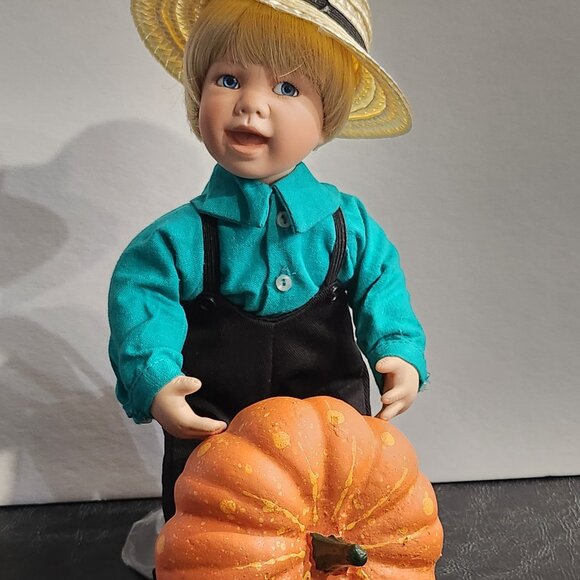 Ashton Drake Galleries "Roly Poly Harvest" New Inbox Fall Decor Harvest Decor - Picture 1 of 10